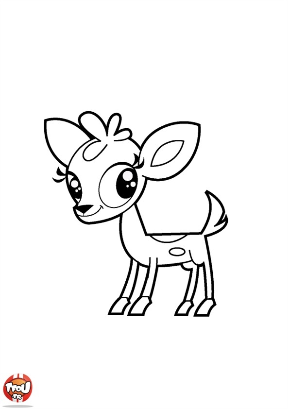 Kolorowanka do druku: Urocza Sarenka dla Dzieci kolorowanka do druku